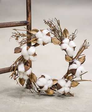 Cotton and Twig Candle Ring