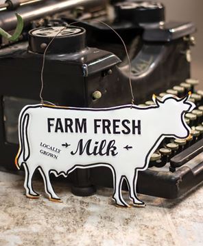 Picture of Farm Fresh Milk Enamel Ornament