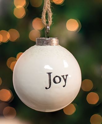 Picture of Joy White Ceramic Ornament