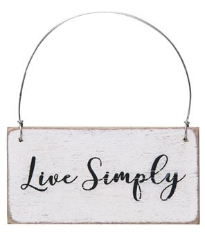 Picture of Live Simply Ornament, 3/Set