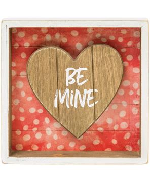 Picture of Be Mine Shadow Box Sign