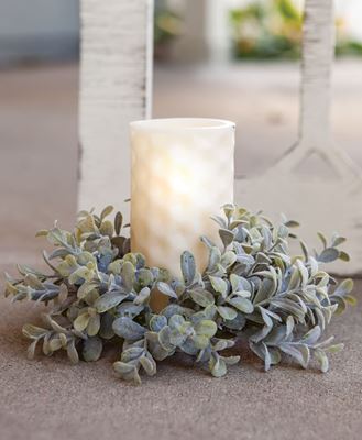 Picture of Pebble Eucalyptus Candle Ring, 3”