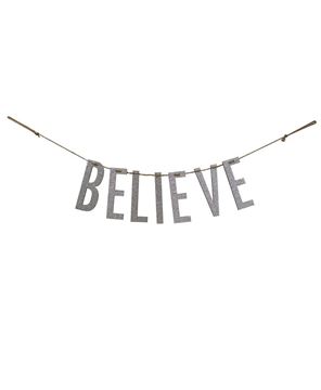 Picture of "Believe" Silver Small Garland