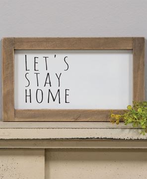 Picture of Let's Stay Home Framed Sign