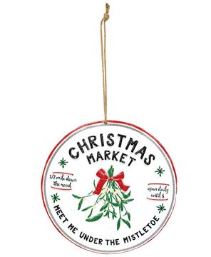 Picture of Christmas Market Mistletoe Enamel Ornament