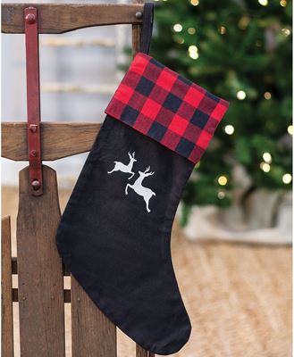 Picture of Red Buffalo Check Reindeer Stocking