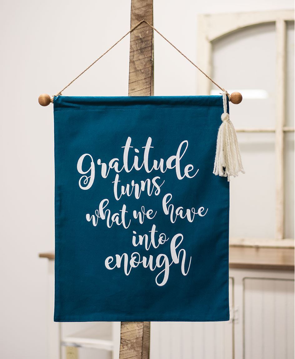 Framed Canvas Banner - Gratitude