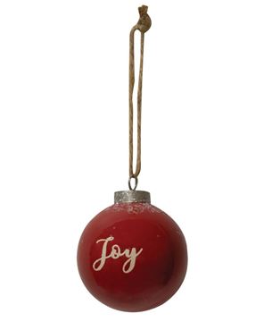 Picture of Red Ceramic Joy Ornament
