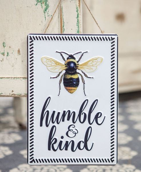 Picture of Bee Humble and Kind Metal Sign