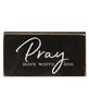 Picture of Pray More, Worry Less Wooden Block, 3/Set