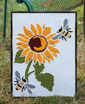 Picture of Vintage Sunflower Metal Wall Plaque