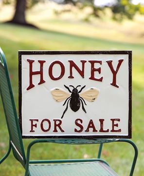 Picture of Honey For Sale Vintage Metal Wall Plaque