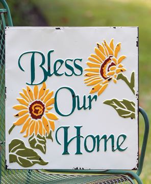 Picture of Bless Our Home Vintage Metal Wall Plaque