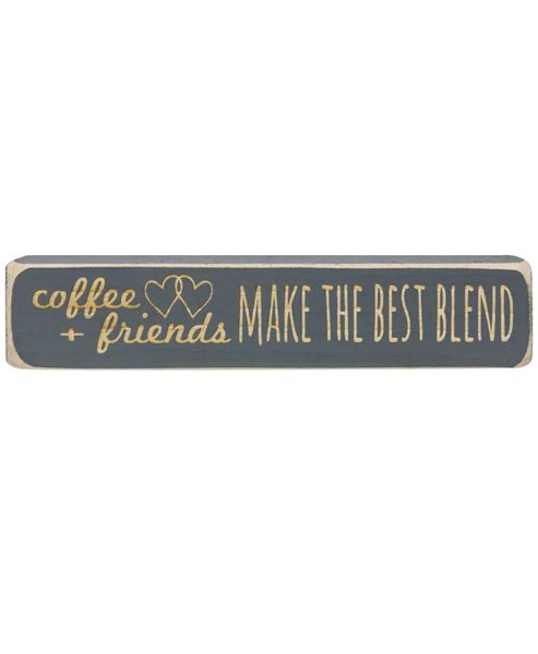 Picture of Coffee + Friends Make the Best Blend Laser Cut Block, 8"
