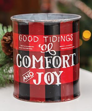 Picture of Good Tidings Christmas Metal Bucket