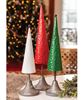 Picture of Distressed White Metal Christmas Cone Tree - 13.5"H