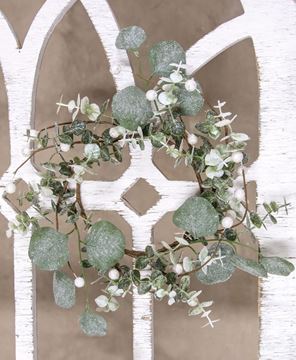 Picture of Glitter Frosted Eucalyptus Mini Wreath