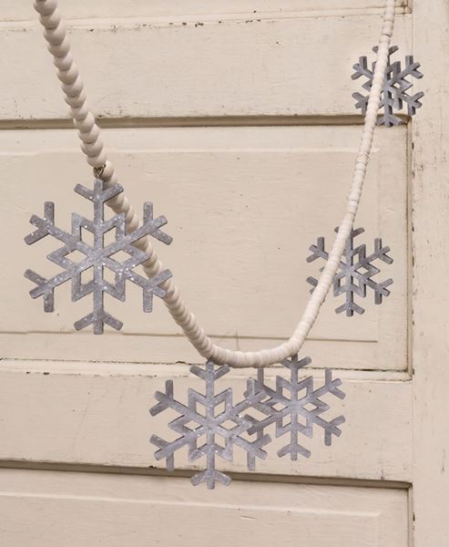Picture of Wooden Snowflake Bead Garland