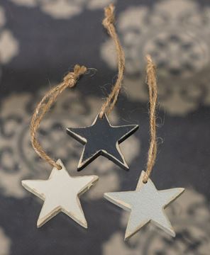 Picture of 3/Set Small Wooden Star Ornaments