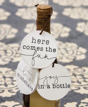 Picture of Here Comes the Fun Wine Tags, Set/3