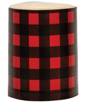 Picture of 4" Red Large Buffalo Check Timer Pillar