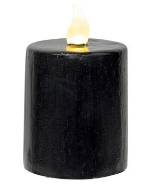 Picture of Black Gloss Pillar Candle, 2.5" x 4"