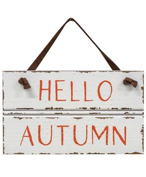 Picture of Hello Autumn Sign w/Suede Hanger