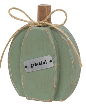 Picture of Teal Chunky Grateful Pumpkin Sitter