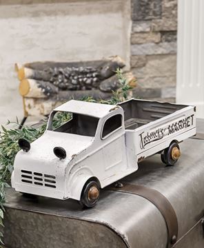 Picture of White Metal Farmer's Market Truck