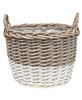 Picture of White Dipped Willow Gathering Basket Planters, 3/Set