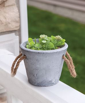 Picture of Cement Planter With Jute Handles, Medium