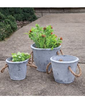Picture of Cement Planter With Jute Handles, Small