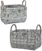Picture of Rectangle Graywashed Planter Baskets, 2/Set