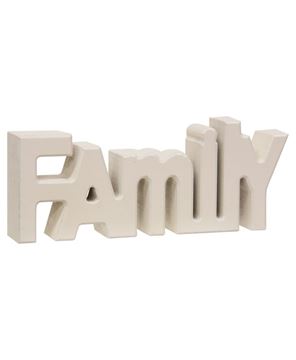 Picture of Wooden "Family" Block, Cream