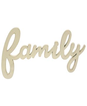 Picture of Hanging Ivory Script Family Sign