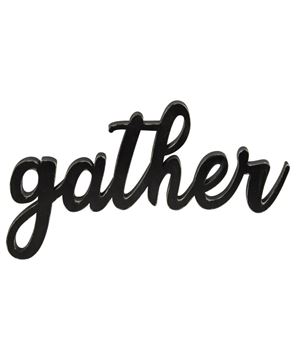 Picture of Hanging Black Script Gather Sign