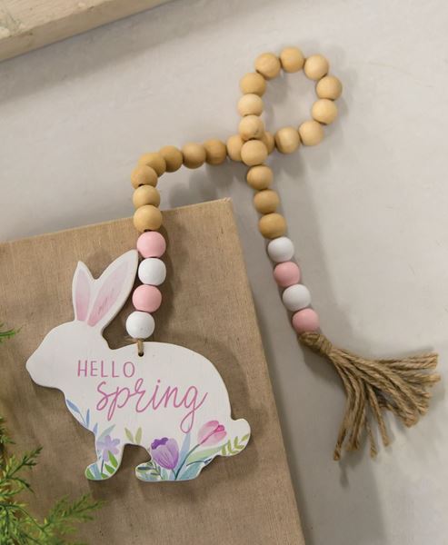Picture of Hello Spring Wooden Bead Garland w/Bunny