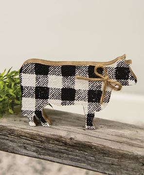 Picture of Black & White Buffalo Check Chunky Cow