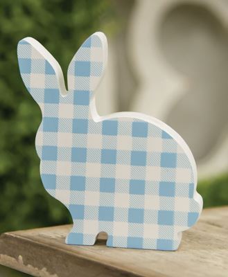 Picture of Blue & White Buffalo Check Chunky Bunny