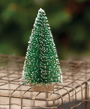 Picture of Snowy Bottle Brush Tree, 4"