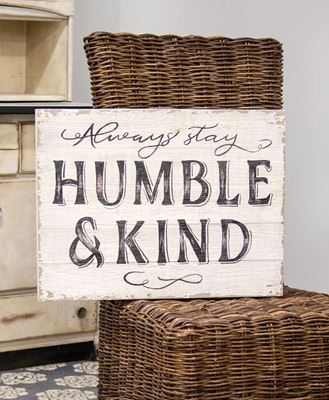 Picture of Humble & Kind Distressed Wood Sign
