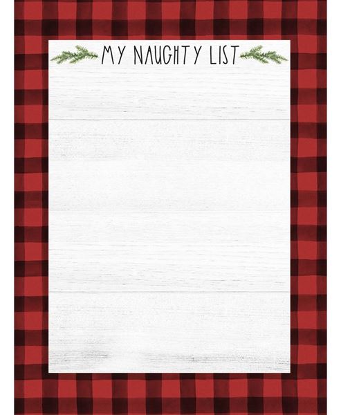 Picture of My Naughty List Notepad