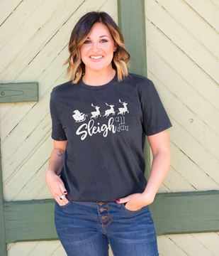 Picture of Sleigh All Day T-Shirt, Heather Dark Gray