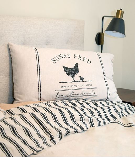 Picture of Sunny Feed Farmhouse Stripe King Pillow Sham