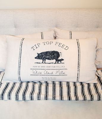 Picture of Tip Top Feed Farmhouse Stripe Queen Pillow Sham