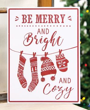Picture of Merry, Bright & Cozy Metal Sign