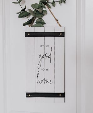 Picture of It's So Good To Be Home Wood Sign w/ Leather Accent