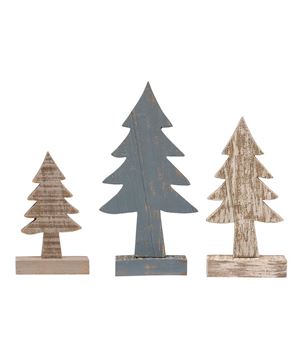 Picture of Rustic Wood Country Trees, 3/Set