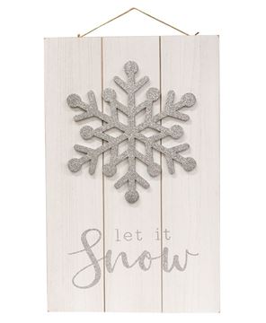 Picture of Sparkle Snowflake Let It Snow Pallet Sign