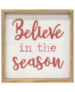Picture of Believe In the Season Distressed Wooden Frame Sign